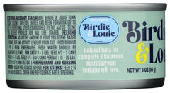 Birdie & Louie cat wet Tna Tuesday 3oz cat enjoying meal conveys appetizing aroma and satisfaction.