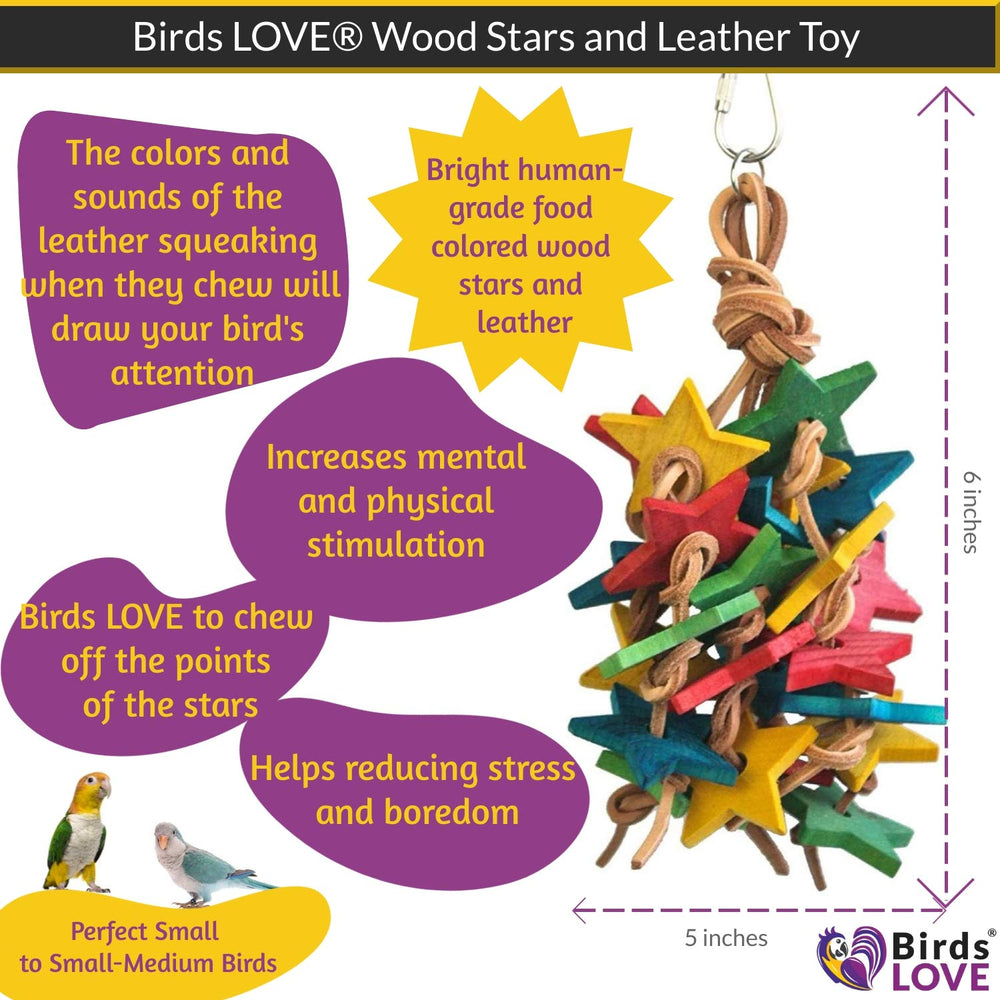 Birds LOVE bright colors wooden toy colors for stimulation