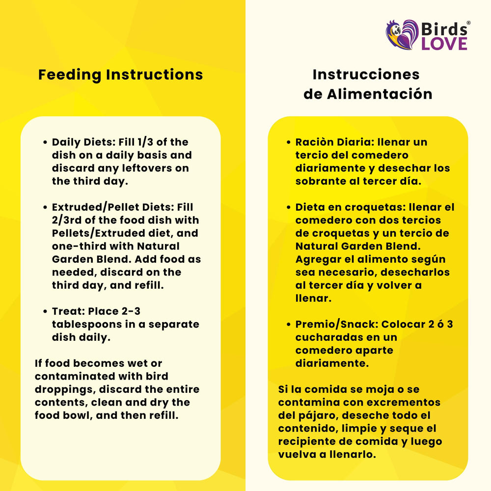 Birds LOVE Garden Blend nitrogen-flushed-bag helps maintain freshness.