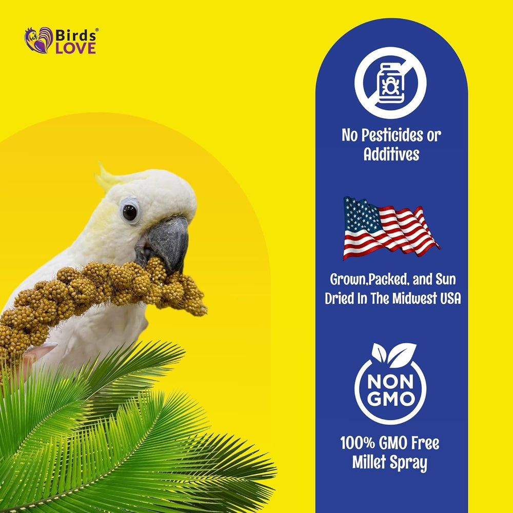 Birds LOVE Millet Tips & Tails stay fresh for over a year when stored cool and dry