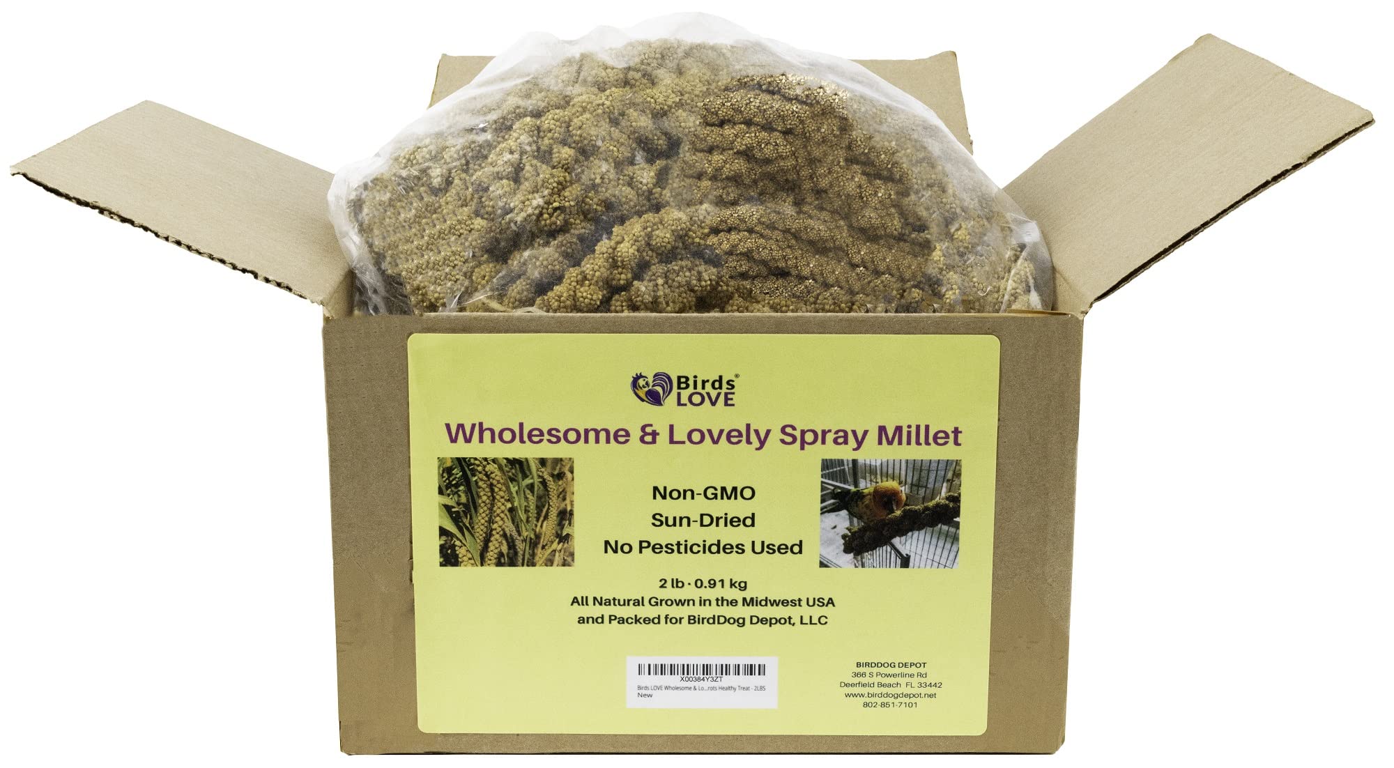 Birds LOVE spray millet sprouted option highlights amino-acid rich bonding snack