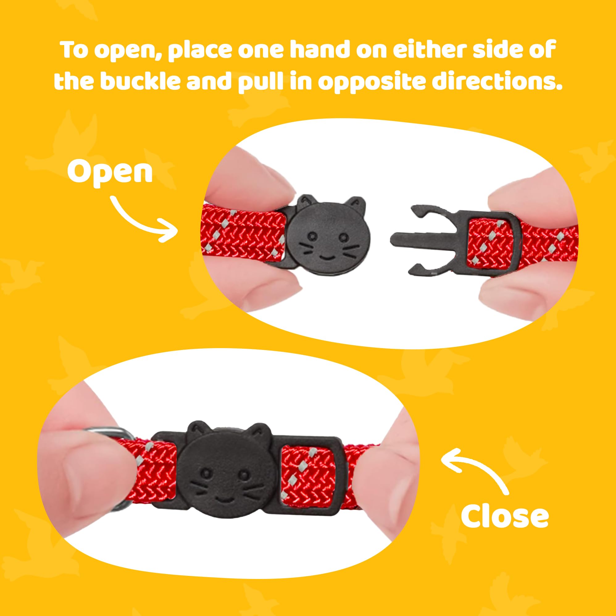 BirdsBeSafe elastic stretch collar allows comfortable movement during play.