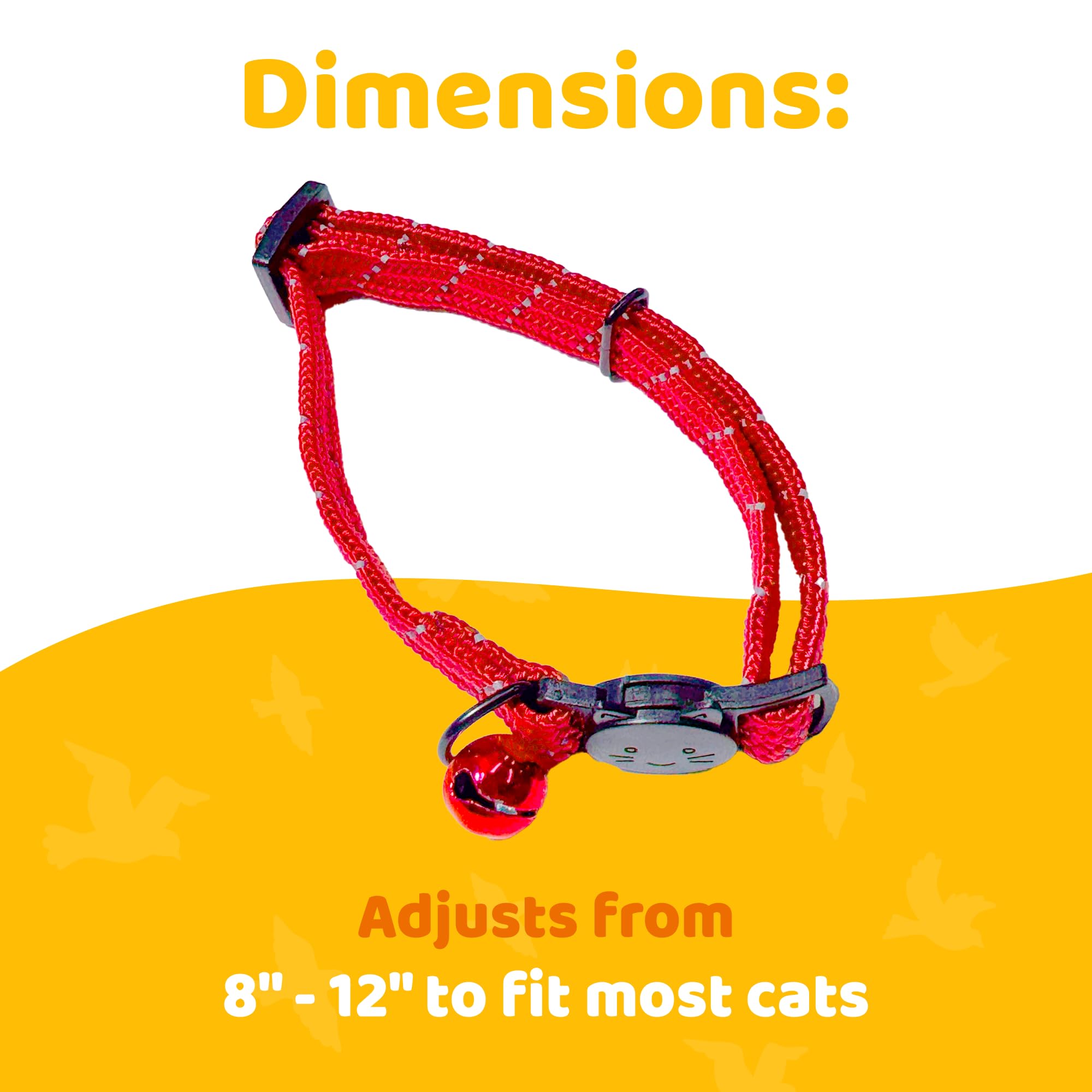 BirdsBeSafe tag ring keeps your cat's ID securely visible for quick identification.