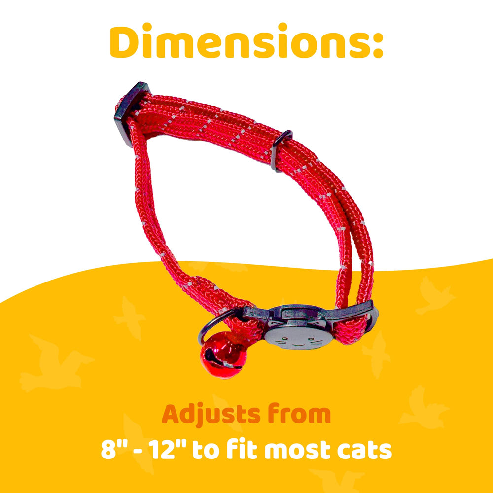 BirdsBeSafe tag ring keeps your cat's ID securely visible for quick identification.