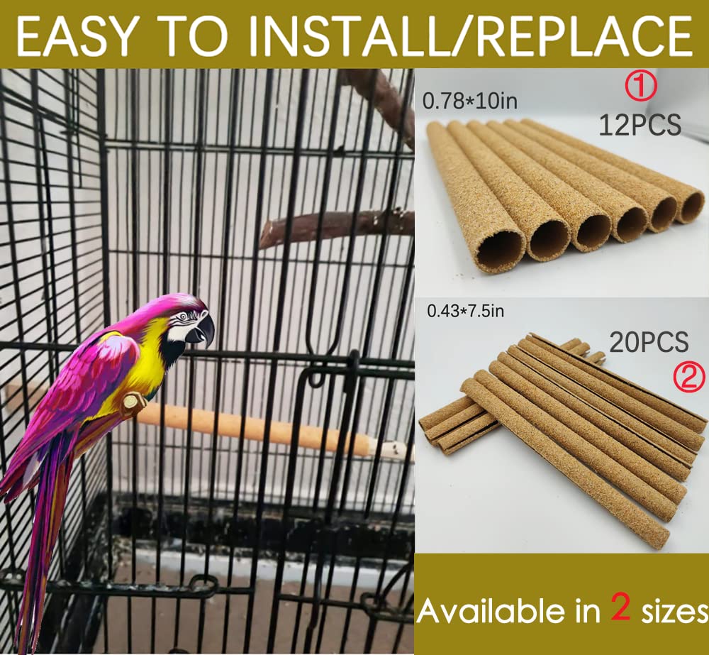 Birheatry sand perch cover for small birds shown in cage setup.