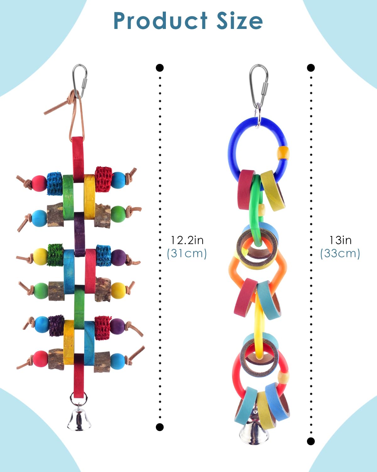 Bissap bagel cascade toy with bells attracts attention for hours of play