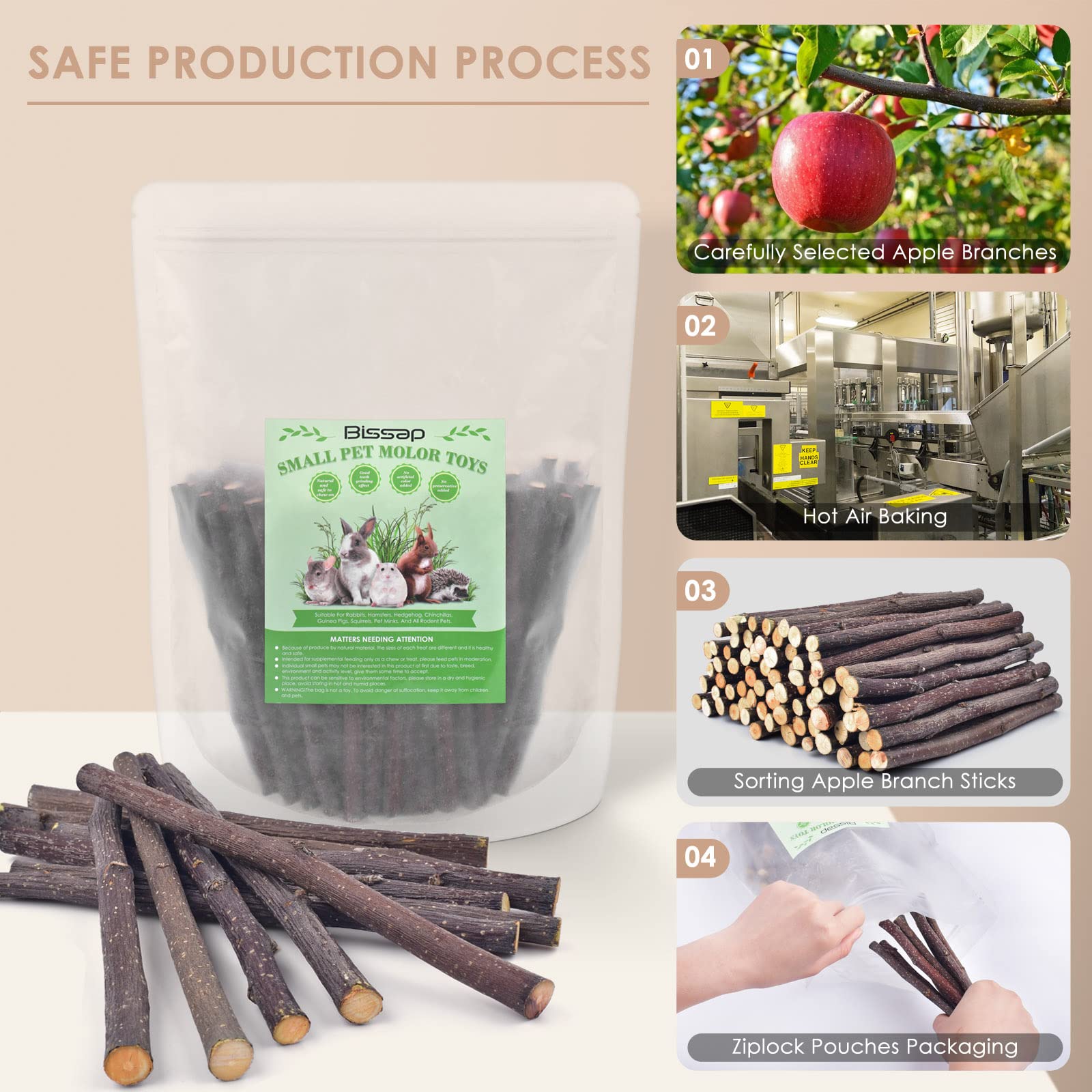 Bissap bâtons pomme gerbilles: saveur fruitée et jeu sûr