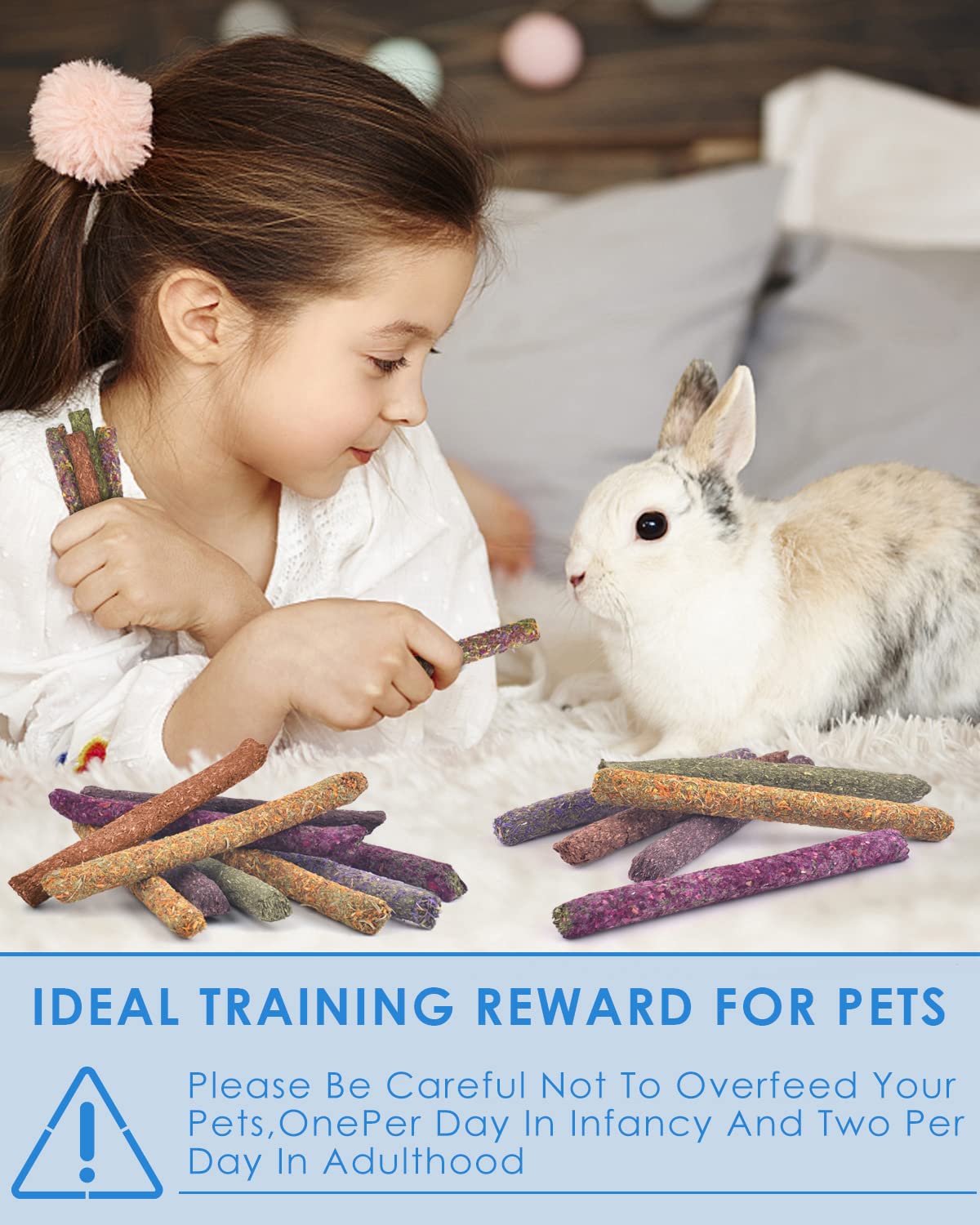 Bissap bunny chew sticks purple sweet potato sticks offer colorful enrichment and fiber.