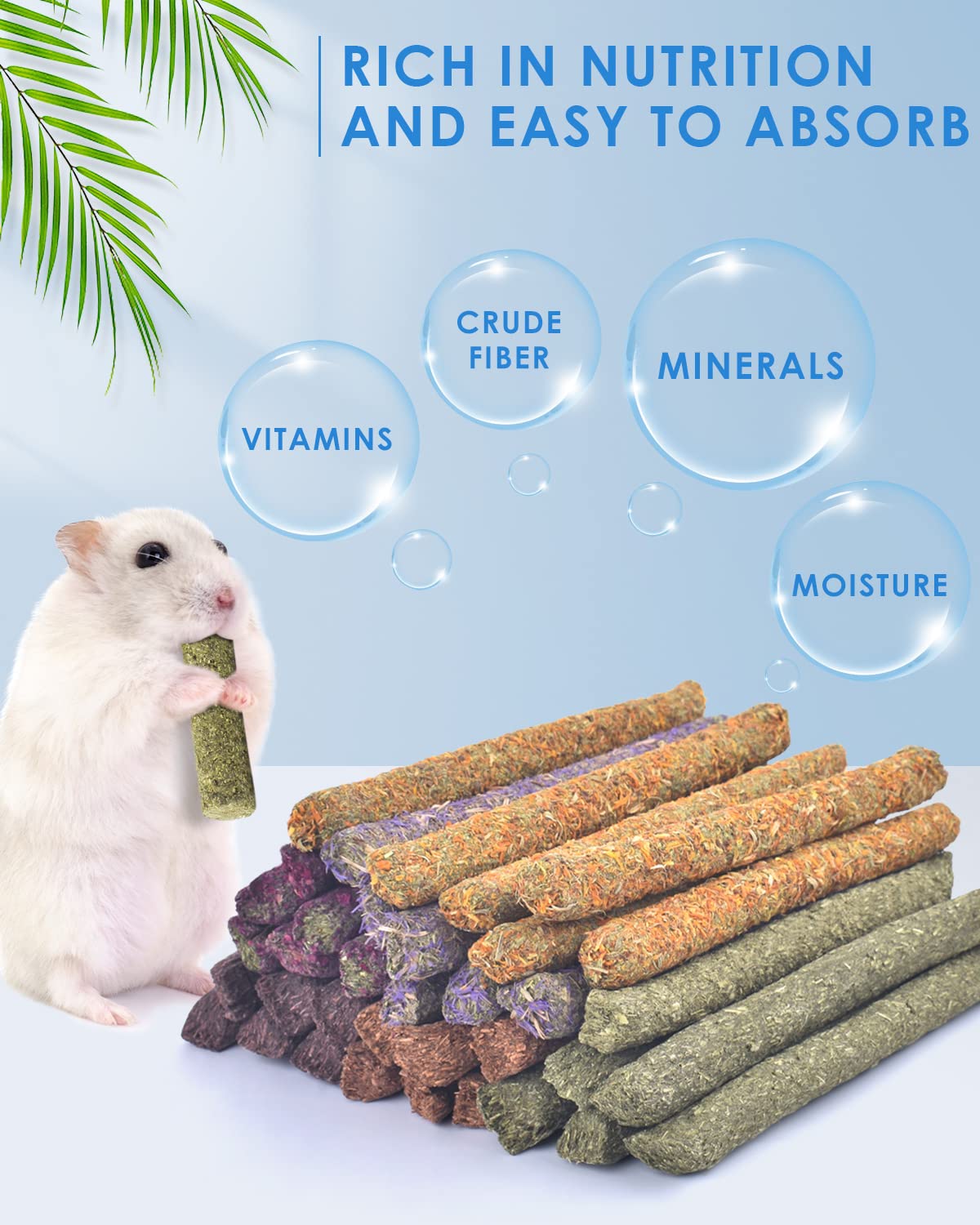 Bissap bunny chew sticks rose flavor promote foraging and curiosity.