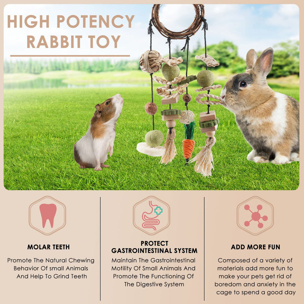 Bissap Bunny Chew Toy loofah slice adds natural texture for nibbling.