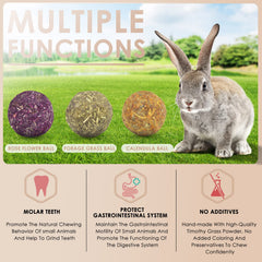 Bissap Bunny Chew Toys natural handmade balls highlighting fiber-rich ingredients