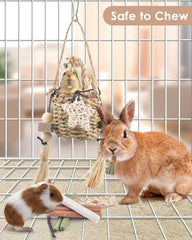 Bissap Bunny Chew Toys natural ingredients table display showing FSC-certified wood and no additives
