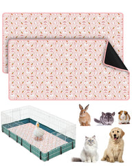 Bissap guinea pig cage liner 2-pack pink ready for quick changes and clean cages.