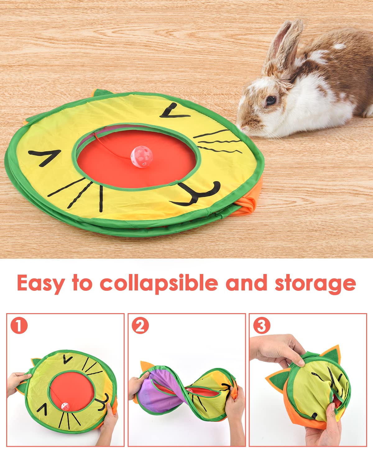 Bissap Pop Up Cat Cube folded-storage: collapsible design for easy transport and compact storage.