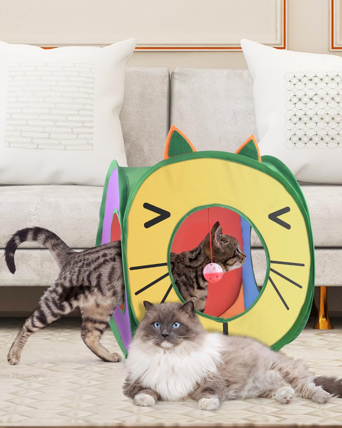 Bissap Pop Up Cat Cube washable-fabric: hair-resistant and quick hose-off cleaning.