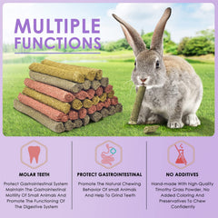 Bissap rabbit chew sticks carrot powder detail emphasizes carotene for energy.