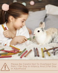 Bissap rabbit chew sticks foraging toys image shows interactive play and mental stimulation.