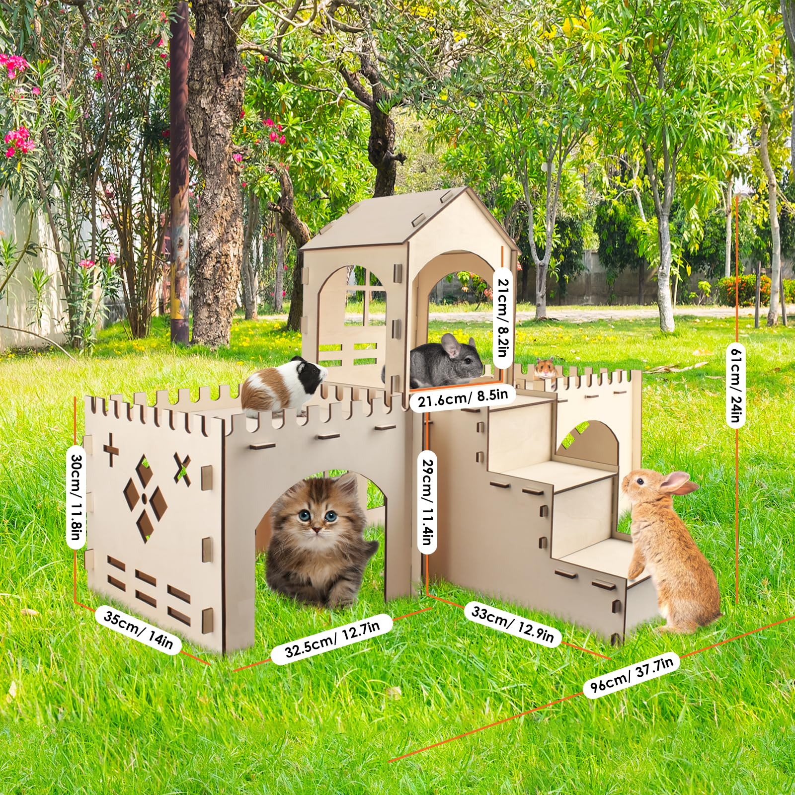 Bissap rabbit hideout castle packaging shows quick disassembly for storage