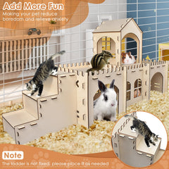 Bissap rabbit hideout castle stairs highlights energy-burning activity and easy navigation