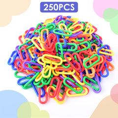 Bissap rainbow clips and chains demonstrate a DIY cage toy setup for birds and small pets.