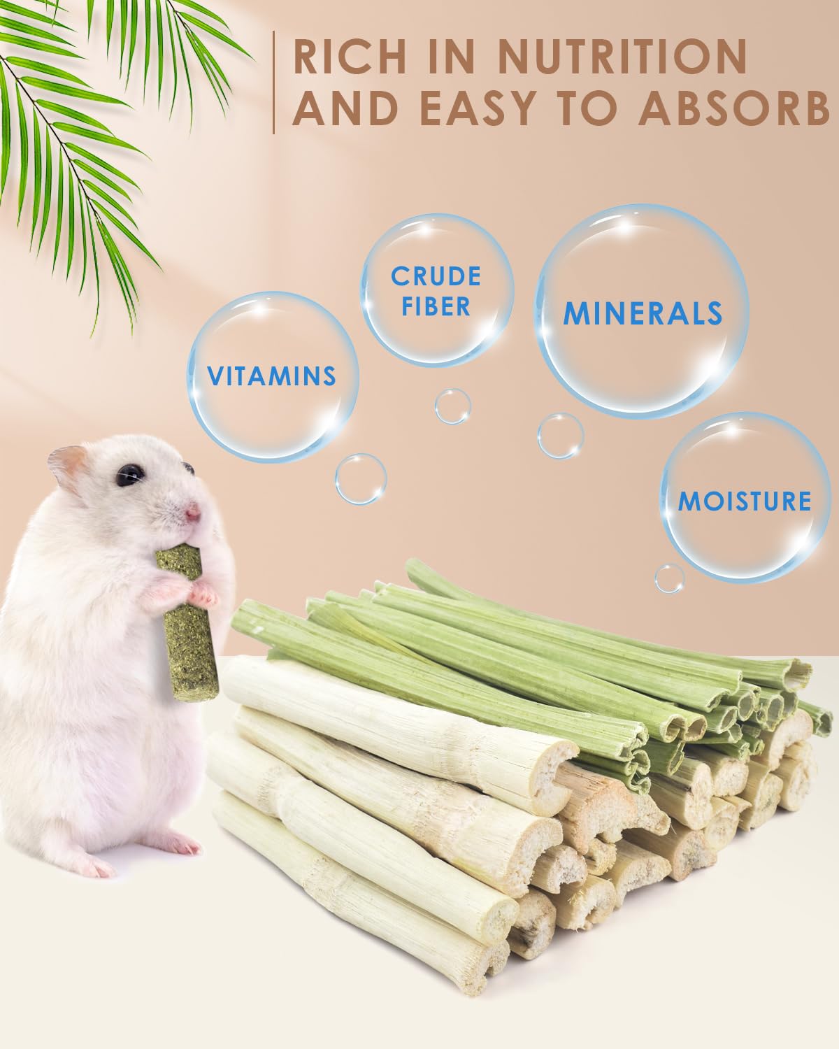 Bissap sweet bamboo chew sticks close-up highlighting natural fibers for digestion.