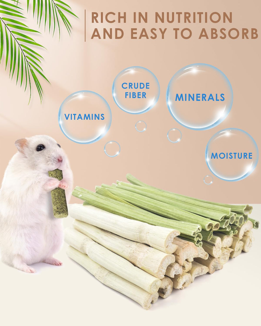 Bissap sweet bamboo chew sticks close-up highlighting natural fibers for digestion.