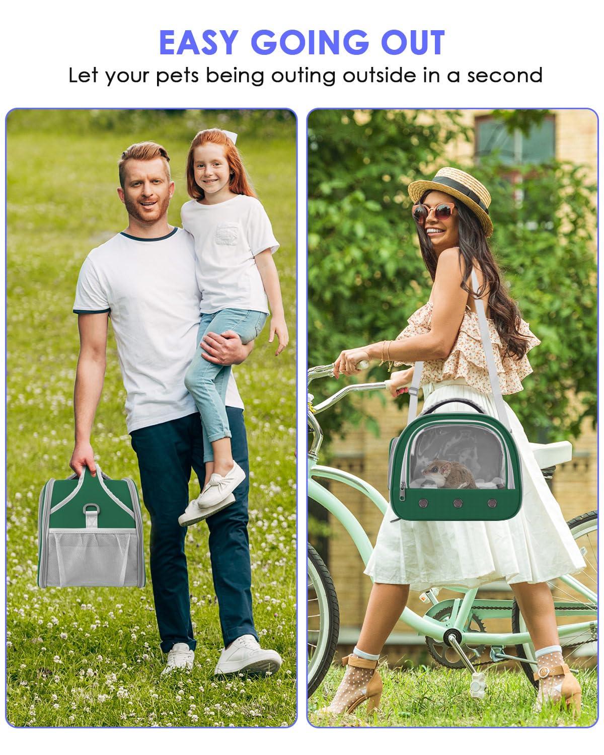 Bissap carrier with water bottle hole for easy hydration on the go.