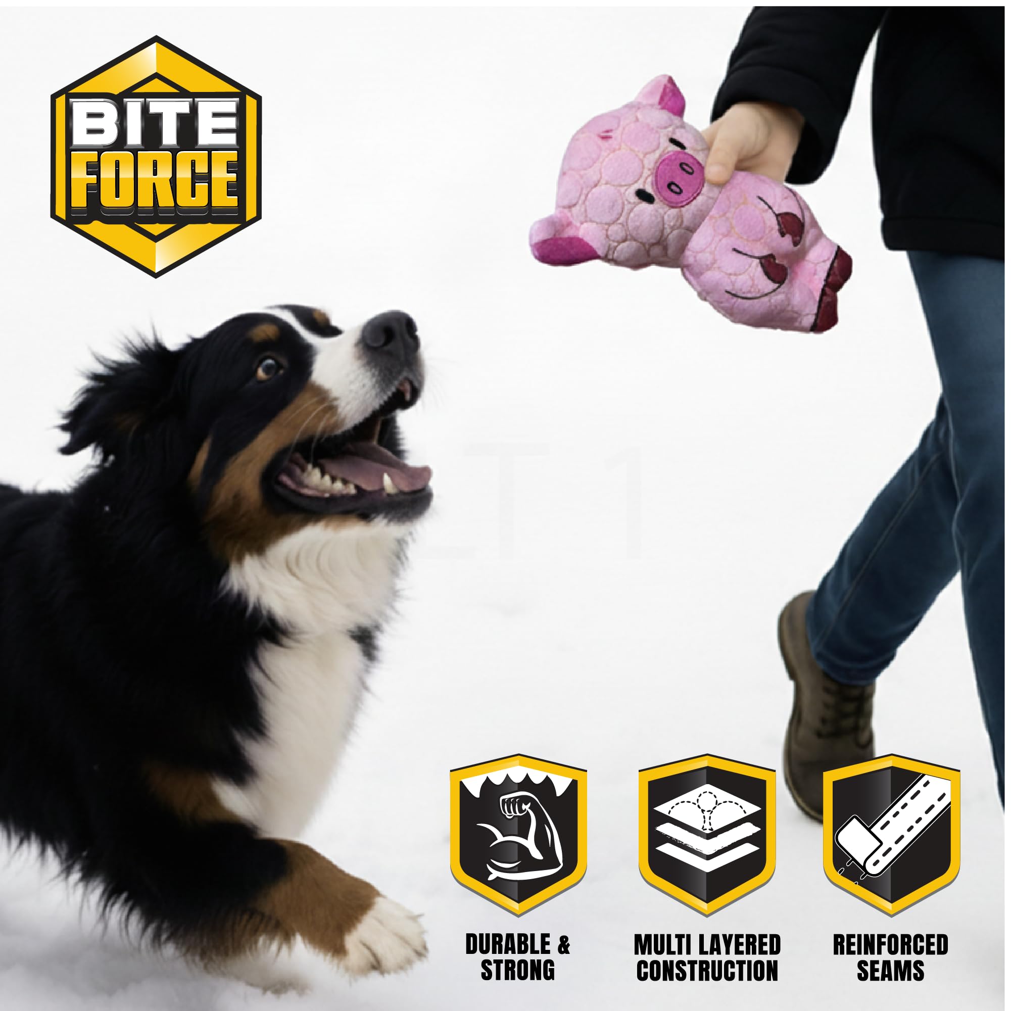 Bite Force plush toy ideal for teething and cuddling sessions.