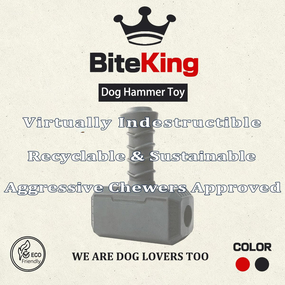 BiteKing indestructible dog toy—hammer design for super chewers.