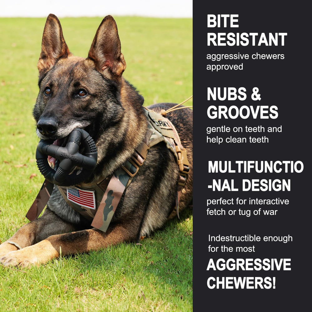 BiteKing large-breed chewer in action demonstrates tough, long-lasting play.