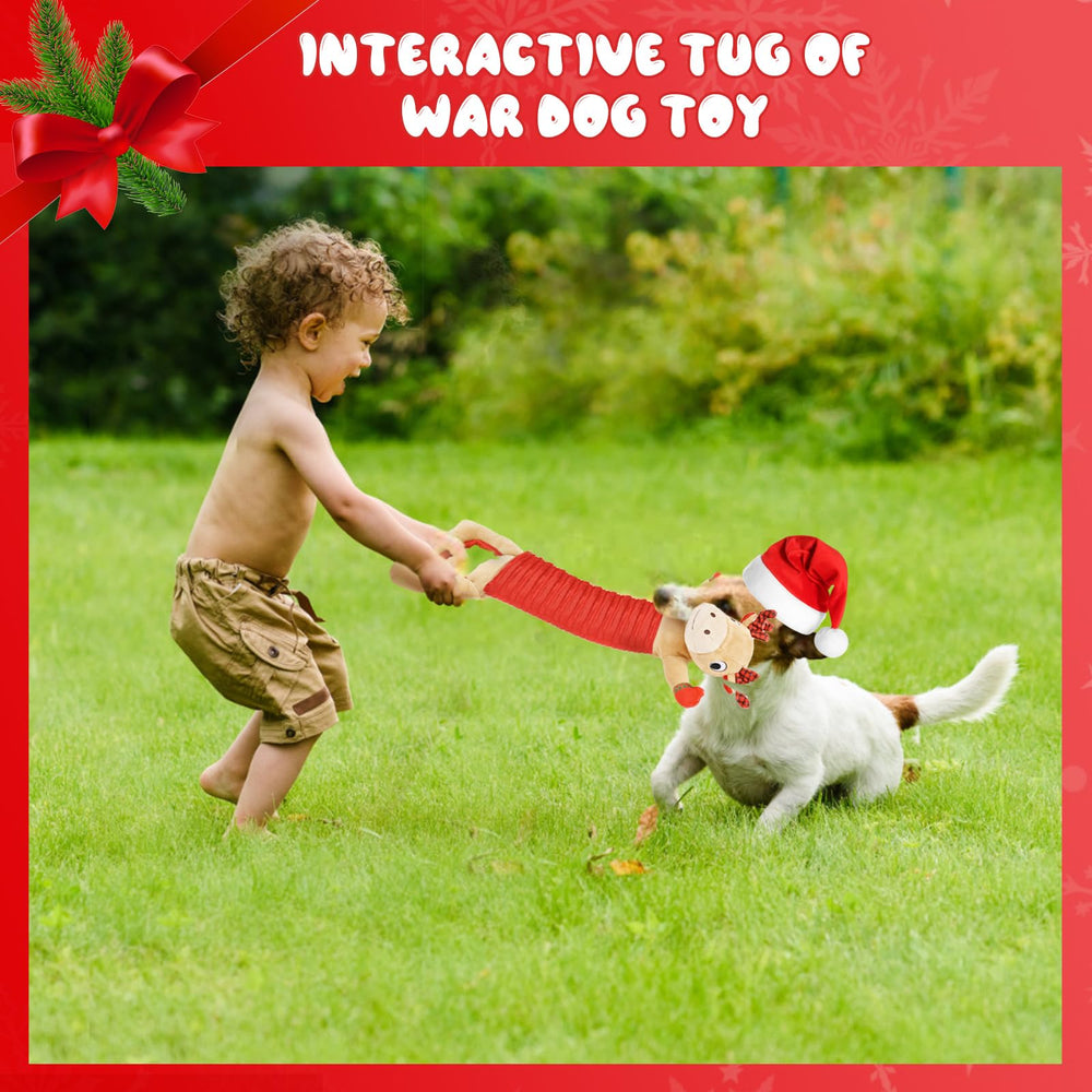 BitPeUG Christmas dog toy uses durable stitching for longer-lasting chewing.