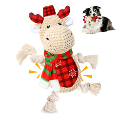 BitPeUG Christmas dog toy large tug rope—durable for interactive tug-of-war.