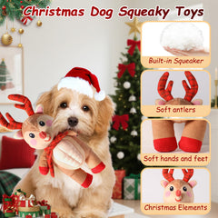 BitPeUG Deer Christmas toy tail with rattling paper attracts dogs' attention.