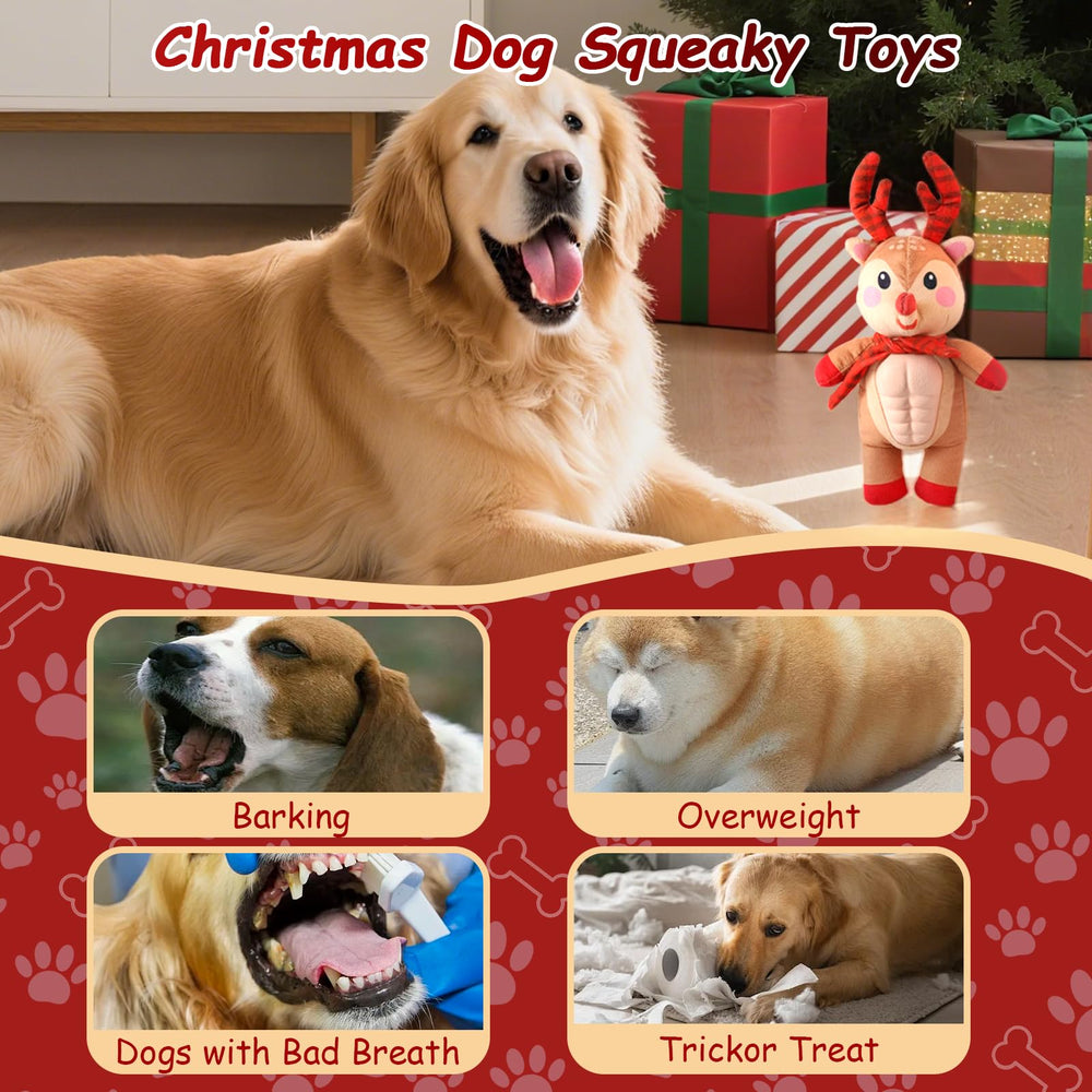 BitPeUG Deer Christmas toy features sturdy twine for interactive play.