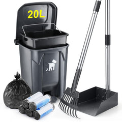 Biubiucat dog poop bin lid open for easy disposal.