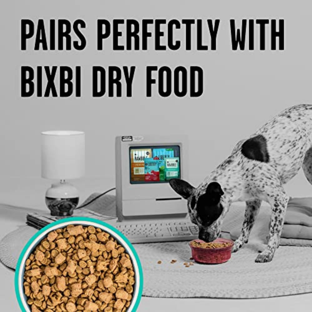 BIXBI Rawbble closeup of textured freeze-dried dog food bites