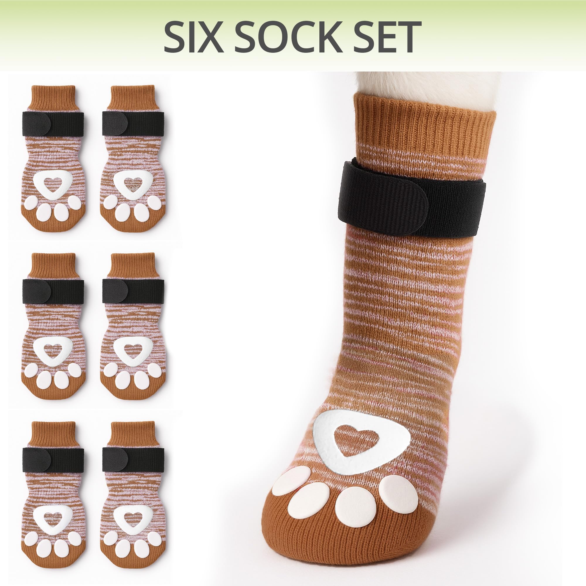 Bixie dog socks prevent licking paws with stay-put straps after grooming