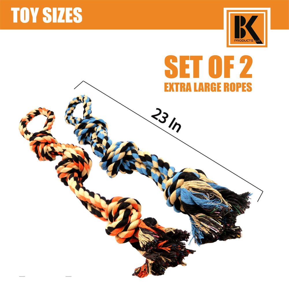 BK PRODUCTS LLC heavy-duty rope toy for tug-of-war and chewing sessions