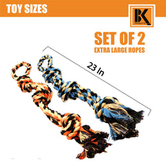BK PRODUCTS LLC heavy-duty rope toy for tug-of-war and chewing sessions