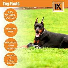 BK PRODUCTS LLC large-breed teething rope toy promotes safe chewing and dental interest