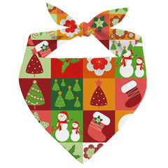 BKDJPC dog bandana Christmas snowman red socks worn as a festive photo prop.