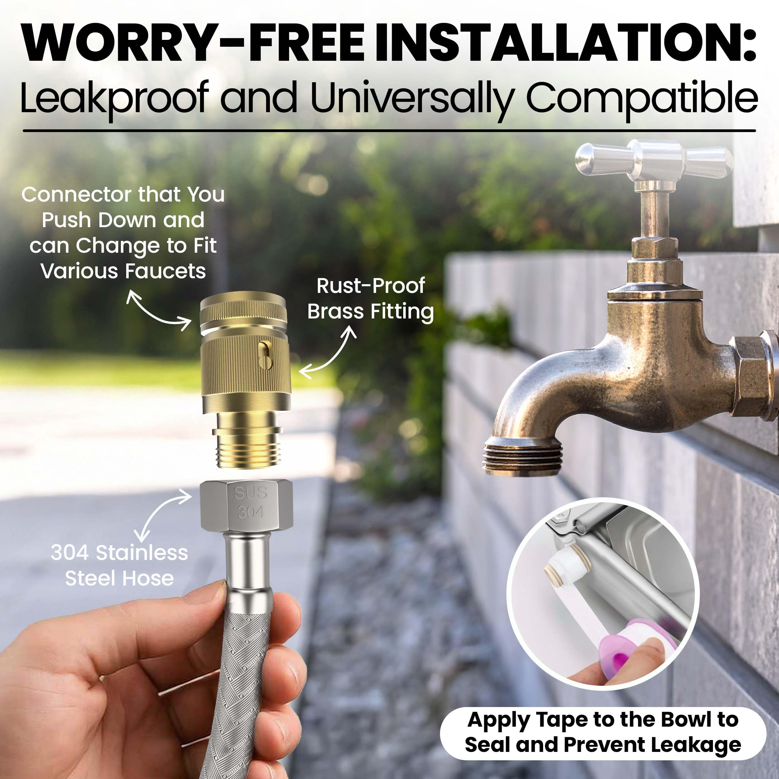 bkhdesign Animal Water Dispenser hose connection image highlights secure water flow