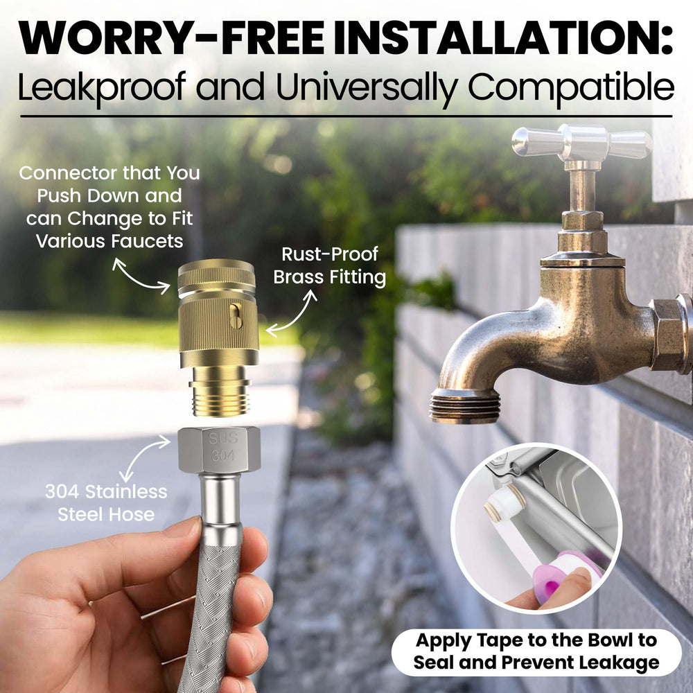 bkhdesign Animal Water Dispenser hose connection image highlights secure water flow