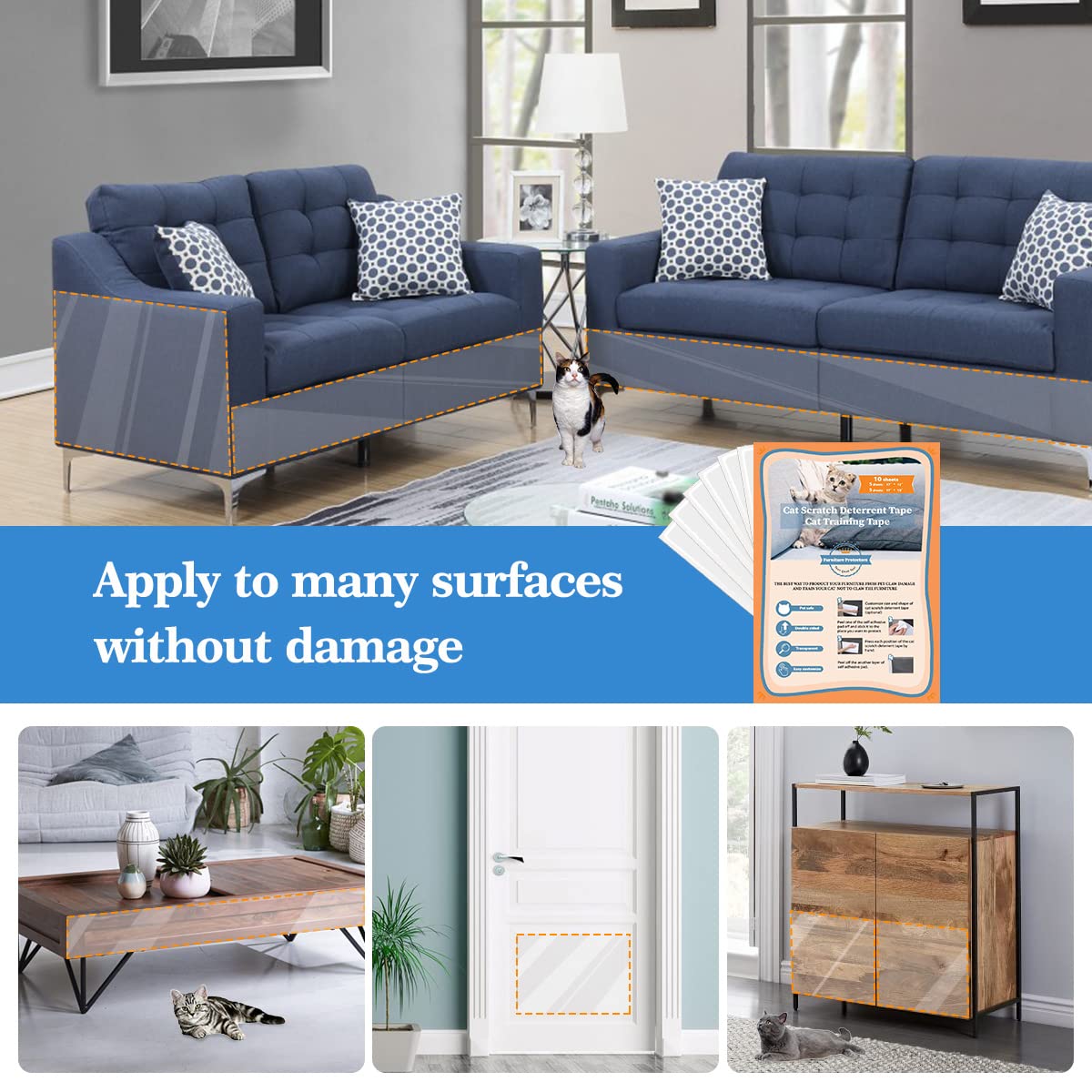 BKVESHI 17x12 protector covers large surfaces to guard sofas.