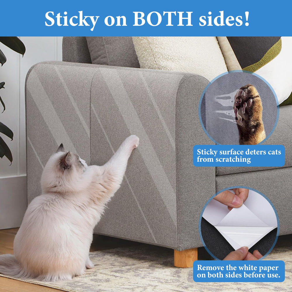 BKVESHI cat-scratch-deterrent sheet on couch protects upholstery from claws.