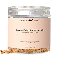 BLACK FOX Antarctic krill treats tray highlights single-ingredient nutrition for healthier coats