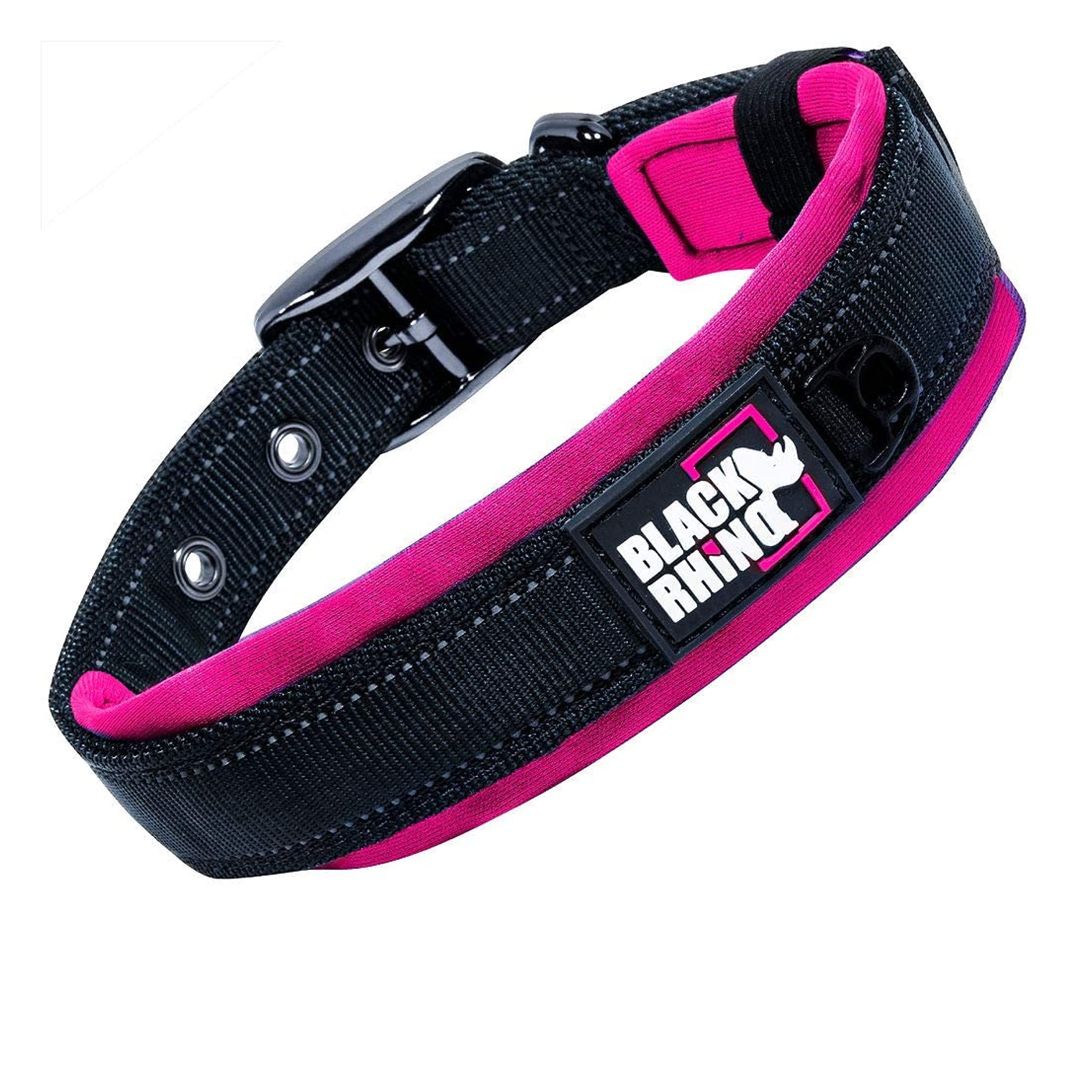 Black Rhino Comfort Collar pink/black colorway blends style with safety.