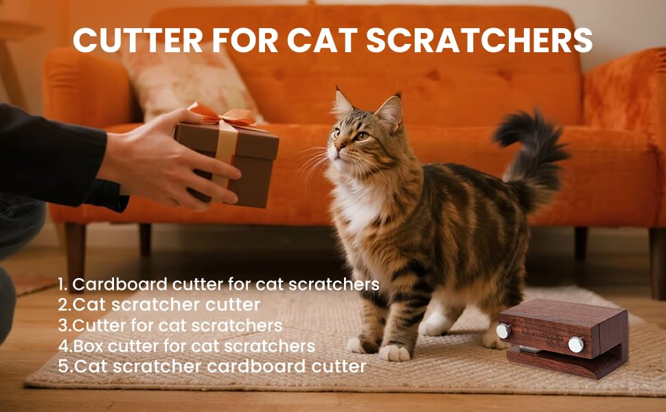 Cat-scratch-board-cutter material black walnut for durable construction