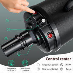 Blanlody dog dryer hose extended highlights flexible reach during grooming