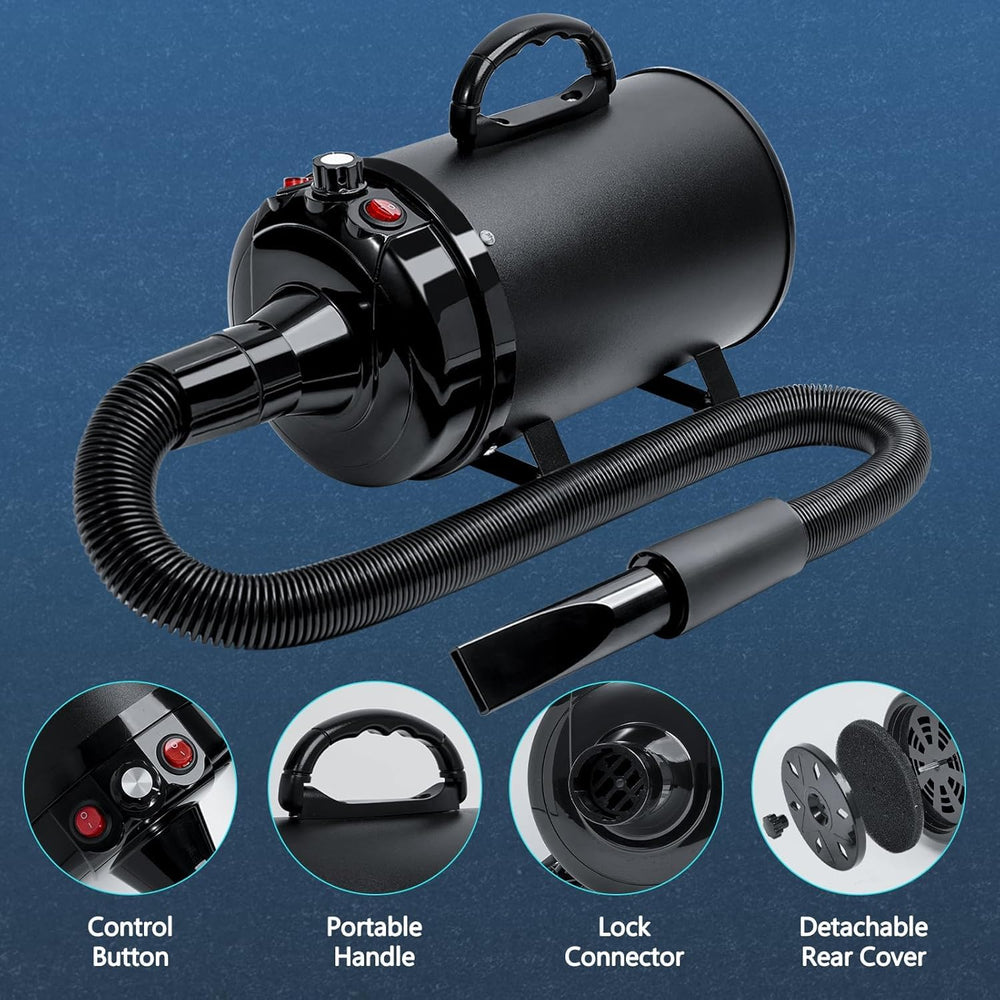 Blanlody High Velocity Dryer accessories bonus image captures complete kit value.